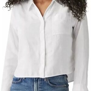 Michael Stars Gracie Linen Shirt – White, Size Medium